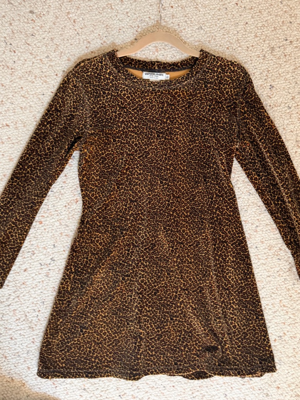 Leopard Print Long Sleeve Dress